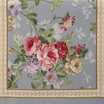 Bieżnik gobelinowy 45x140 4088 popielaty różowy wzór kwiatu wiśni - 3