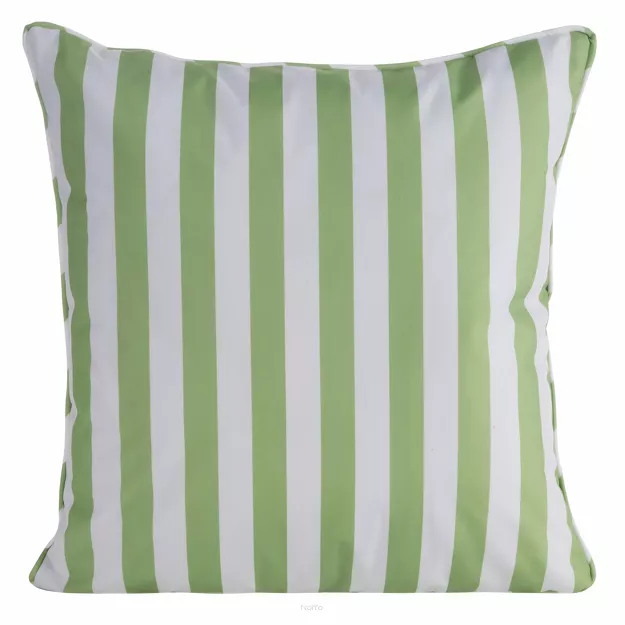 Poszewka w pasy 45 x45 GARDEN 6 jasna zieleń na taras wodoodporna