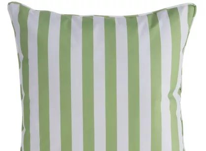 Poszewka w pasy 45 x45 GARDEN 6 jasna zieleń na taras wodoodporna