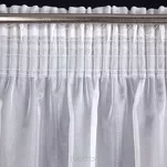 Firana na taśmie 350x270 ALIA biała gładka połyskująca srebrną nicią - 6