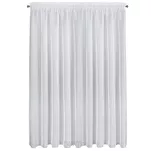 Firana na taśmie 350x270 ALIA biała gładka połyskująca srebrną nicią - 5