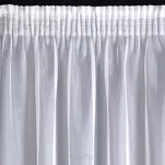Firana na taśmie 350x270 ALIA biała gładka połyskująca srebrną nicią - 4