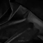 Zasłona na taśmie 140x270 AURA welwetowa czarna jednokolorowa zdobiona w górnej części falbanami - 8