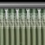 Zasłona na taśmie 140x270 ROSA welwetowa ciemna mięta Design 91 - 9