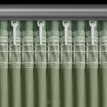 Zasłona na taśmie 140x270 ROSA welwetowa ciemna mięta Design 91 - 9