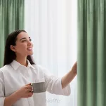 Zasłona na taśmie 140x270 ROSA welwetowa ciemna mięta Design 91 - 11