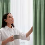 Zasłona na taśmie 140x270 ROSA welwetowa ciemna mięta Design 91 - 11