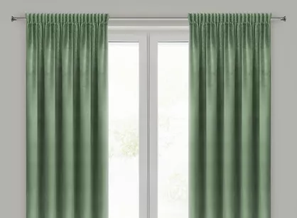 Zasłona na taśmie 140x270 ROSA welwetowa ciemna mięta Design 91