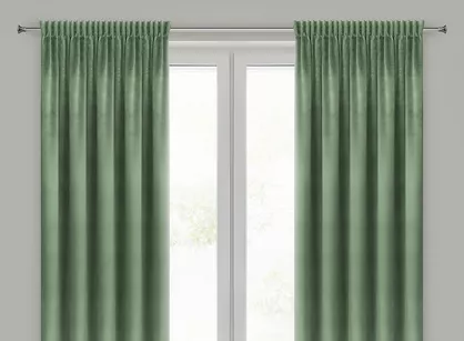 Zasłona na taśmie 140x270 ROSA welwetowa ciemna mięta Design 91