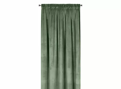 Zasłona gotowa na taśmie 140x270 ROSA welwetowa ciemna mięta Design 91