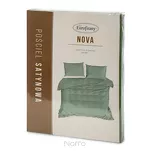 Pościel satynowa 180x200 NOVA 3 jednokolorowa gładka szałwiowa - 2