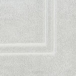 Dywanik bawełniany 50x70 SAMMY srebrny jednokolorowy z wzorem stóp - 2