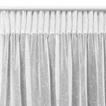 Firana na taśmie 300x250 KELLY biała o strukturze delikatnego deszczyku z błyszczącą srebrną nicią - 10