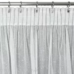 Firana na taśmie 300x250 KELLY biała o strukturze delikatnego deszczyku z błyszczącą srebrną nicią - 11