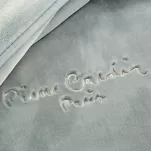 Koc akrylowy 160x220 CLARA 1 Pierre Cardin srebrny jednokolorowy z wyhaftowanym logo - 2