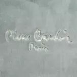 Koc akrylowy 160x220 CLARA 1 Pierre Cardin srebrny jednokolorowy z wyhaftowanym logo - 3
