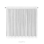 Firana na taśmie 300x145 NEL biała z błyszczącej mikrosiateczki wykończonej koronką - 5