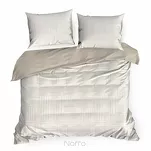 Pościel satynowa 140x200 SPRING 80 beżowa z wzorem geometrycznym z kolekcji Classic - 6