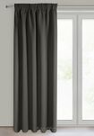 Zasłona na taśmie 135x270 LOGAN zaciemniająca grafitowa jednokolorowa z półmatowej tkaniny - 7