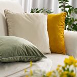 Poszewka welwetowa 45x45 GAJA 2 jednokolorowa ciemna zieleń obszyta lamówką - 4