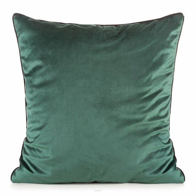 Poszewka welwetowa 45x45 GAJA 2 jednokolorowa ciemna zieleń obszyta lamówką