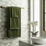 Komplet ręczników EVI Pierre Cardin ciemna oliwka zdobione bordiurą w kolorze ręcznika - 6