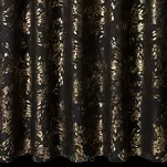 Zasłona na taśmie 140x270 FELIS welwetowa czarna z nadrukiem drobnych listków - 7