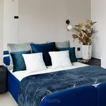 Poszewka welwetowa 45x45 GAJA 2 jednokolorowa srebrna obszyta lamówką - 3