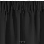 Zasłona na taśmie 135x270 LOGAN zaciemniająca czarna jednokolorowa z półmatowej tkaniny - 4