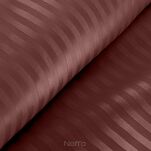 Pościel satynowa 140x200 VERA jednokolorowa gładka burgundowa w prążki - 4
