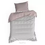 Pościel satynowa 160x200 NOVA 3 dwukolorowa gładka srebrna pudrowa - 5