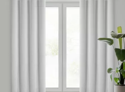 Firana na przelotkach 140x250 ARIADNA 2 biała z szyfonu zdobiona diamencikami