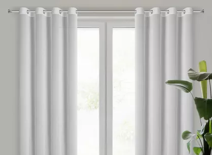 Firana na przelotkach 140x250 ARIADNA 2 biała z szyfonu zdobiona diamencikami