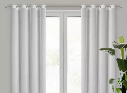 Firana na przelotkach 140x250 ARIADNA 2 biała z szyfonu zdobiona diamencikami