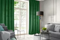 Zasłona gotowa na taśmie 140x270 ROSA welwetowa ciemna zieleń Design 91 - 5