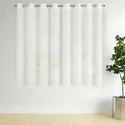Firana gotowa na przelotkach 300x160 LUCY biała z gładkiego woalu