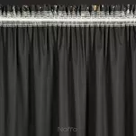 Zasłona na taśmie 140x270 SELENA welwetowa czarna z nadrukiem kwiatu jabłoni - 7