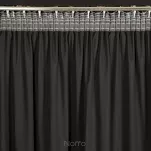 Zasłona na taśmie 140x270 SELENA welwetowa czarna z nadrukiem kwiatu jabłoni - 8