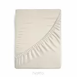 Prześcieradło z bawełny jersey z gumką beżowe 240x220 Design 91 - 4