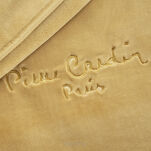 Koc akrylowy 160x240 CLARA 1 Pierre Cardin musztardowy jednokolorowy z wyhaftowanym logo - 6