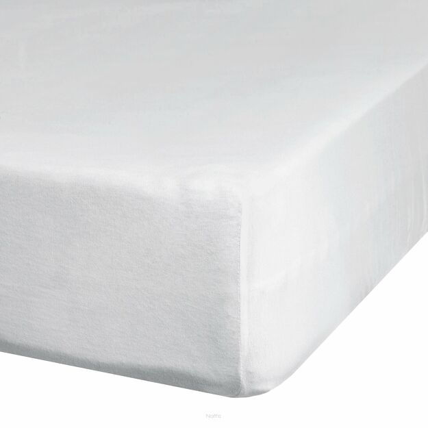 Prześcieradło z bawełny jersey 3 z gumką białe 220x200