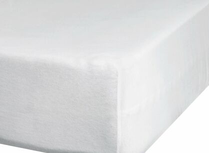 Prześcieradło z bawełny jersey 3 z gumką białe 220x200