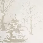 Pościel świąteczna 160x200 SNOWFLAKE jasny beż zimowa sceneria z mikrowłókna - 2