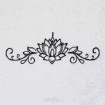 Komplet ręczników 3 szt. LILIANA białe z haftowanym czarnym wzorem kwiatu lilii wodnej w kartonowym pudełku - 3