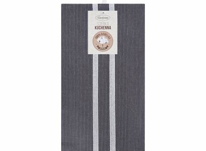 Ścierka kuchenna 50x70 OLIVIA 10 stalowa w paski z bawełny