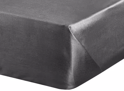 Prześcieradło satyna bawełniana bez gumki DINA stalowe 160x210 z kolekcji Diva Line