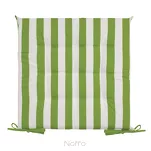 Poduszka 40x40 GARDEN jasna zieleń wzór w pasy siedzisko na krzesło pikowana z troczkami wodoodporna - 2