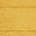 Ręcznik 70x140 MARI musztardowy z welurową bordiurą w pasy 500 g/m2 - 2