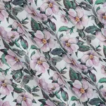 Zasłona na przelotkach 140x250 SIMONA biała fioletowa zaciemniająca z wzorem botanicznym - 7