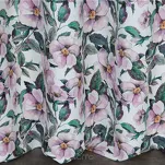 Zasłona na przelotkach 140x250 SIMONA biała fioletowa zaciemniająca z wzorem botanicznym - 8